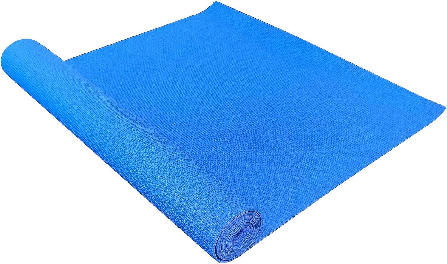 BalanceFrom Tapete de yoga de 3 mm de espessura azul