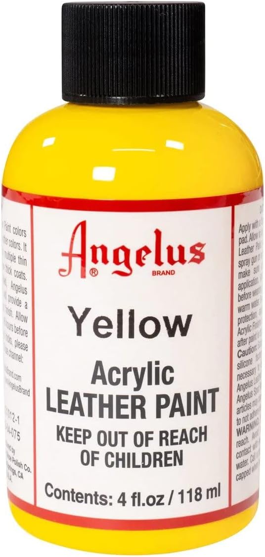 Angelus Tinta acrílica para couro 118 ml amarela