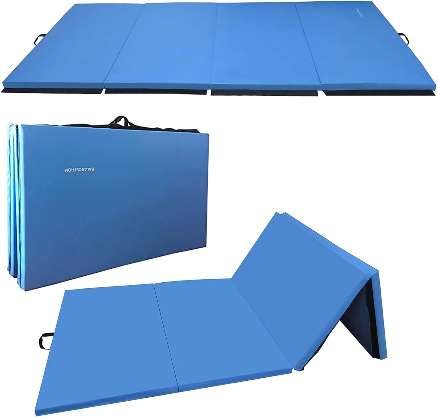 BalanceFrom GoGym Tapetes de ginástica dobrável (azul)