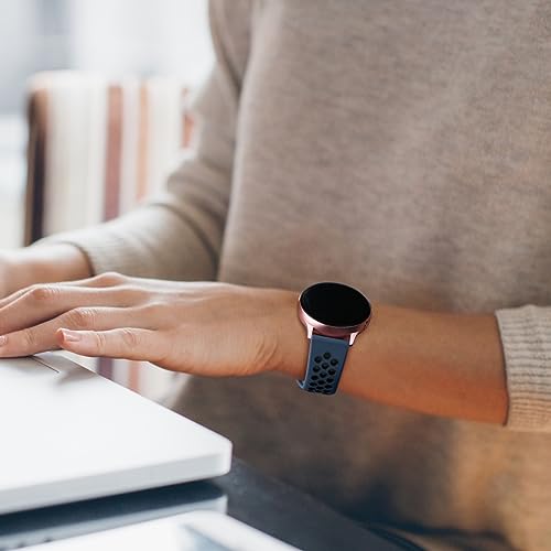 Lerobo Pulseira 20mm para Galaxy Watch, Silicone (Azul e Preto)