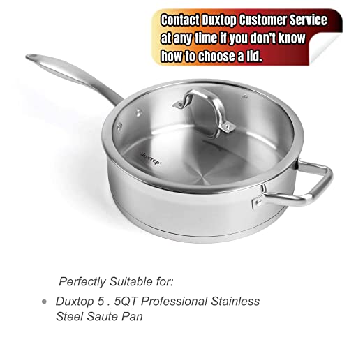 Tampa de Vidro Temperado Duxtop 11'' para Panela Sauté 5.5Qt (Transparente)