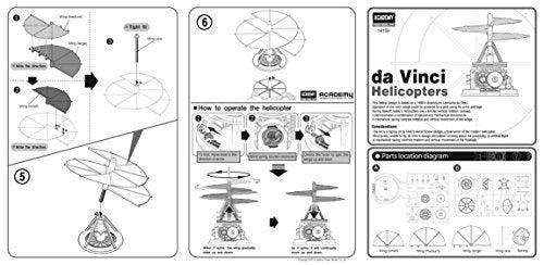 Academy Helicóptero Da Vinci - Modelo Diecast - #18159 - Série Máquinas