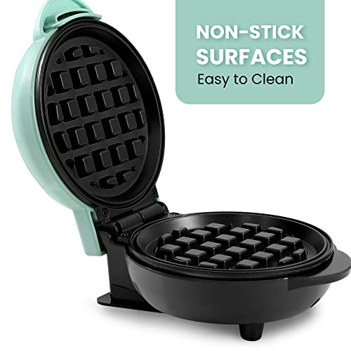 Elite Gourmet EWM013MX Máquina Elétrica Mini Waffle Antiaderente Branco