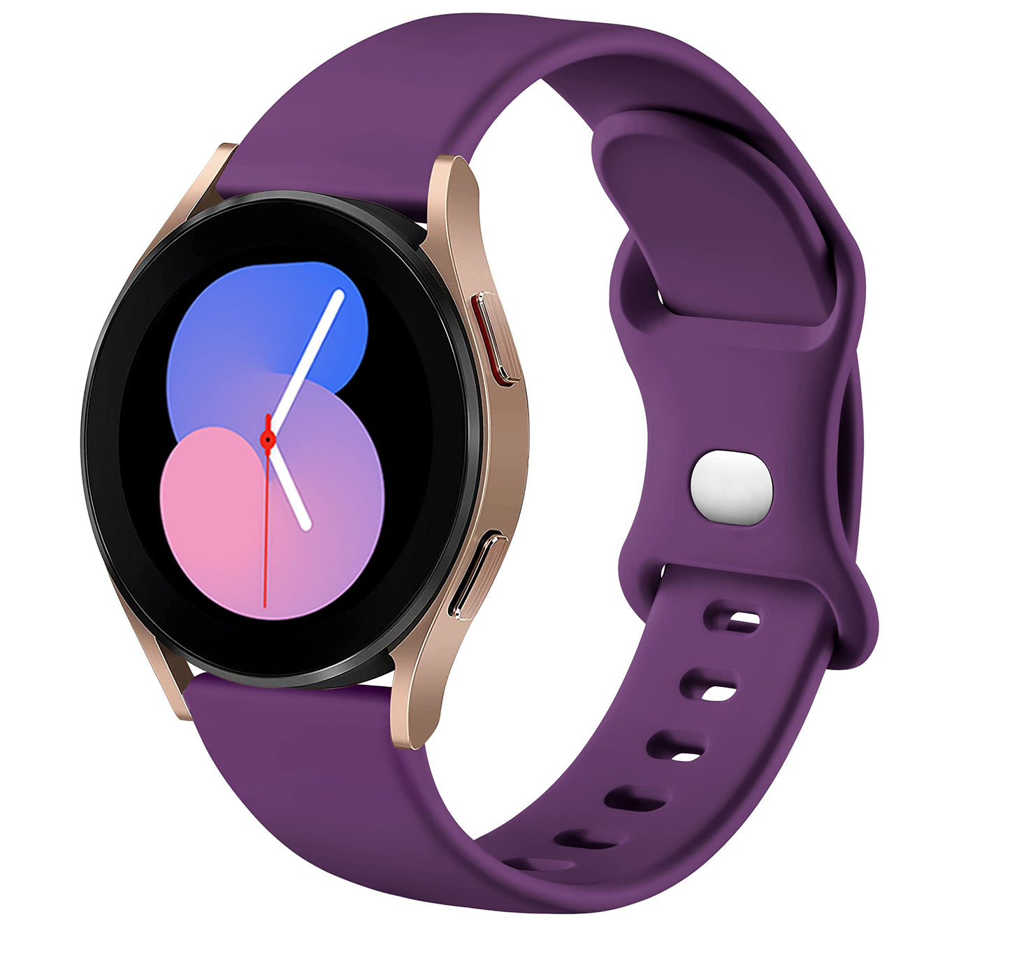 Lerobo Pulseira Silicone Compatível Samsung Galaxy Watch 7/6/5/4 roxo