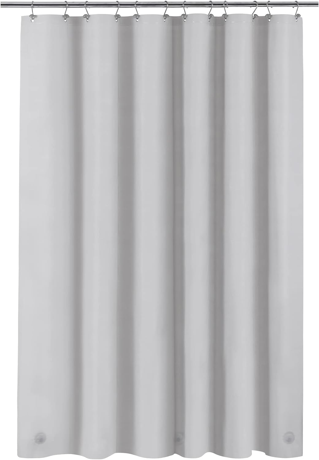 Barossa Design Forro de chuveiro premium PEVA Prateado/cinza