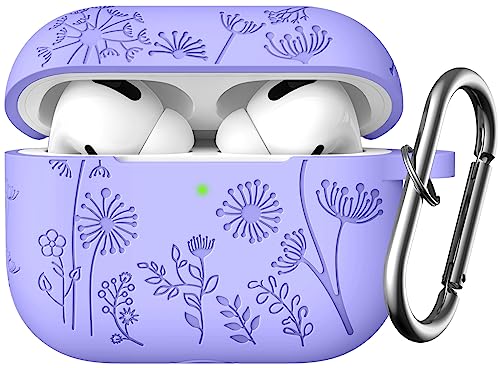 Lerobo Capa Protetora Gravada Compatível com AirPods Pro 2ª/1ª Geração USB-C (Violeta Azulado)