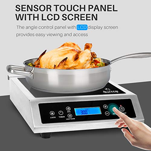 Duxtop Fogão de Indução Portátil Profissional 1800W, Sensor Touch, LCD