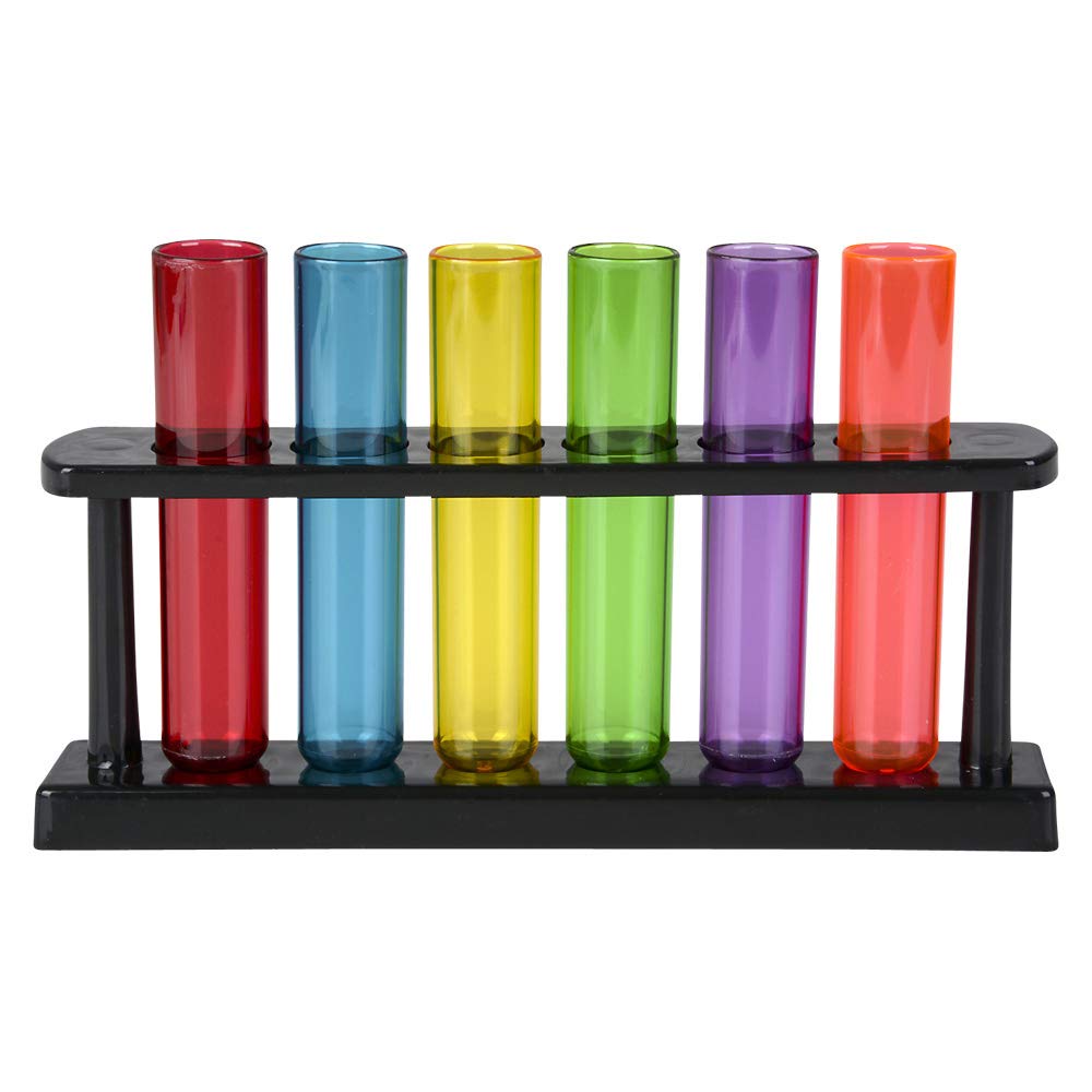 Conjunto de Copos de Teste Rhode Island Novelty 6PC com Suporte (Colorido)