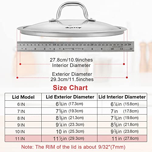 Tampa de Vidro Temperado Duxtop 11'' para Panela Sauté 5.5Qt (Transparente)