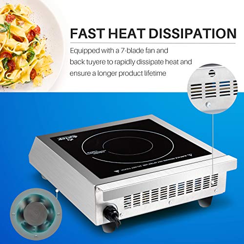Duxtop Fogão de Indução Portátil Profissional 1800W, Sensor Touch, LCD