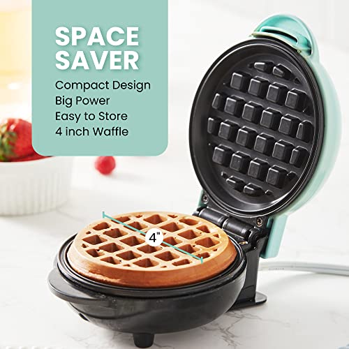 Elite Gourmet EWM013MX Máquina Elétrica Mini Waffle Antiaderente Branco