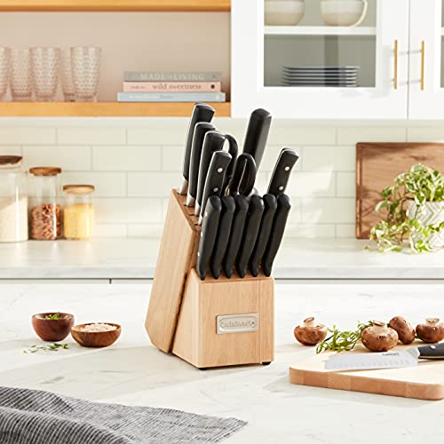 Cuisinart Conjunto de Facas 15 Peças com Bloco de Madeira (Preto)