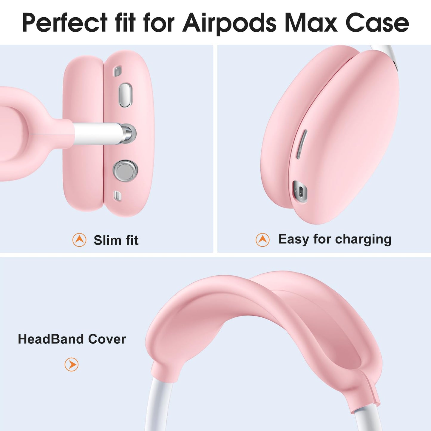 Lerobo Capa Protetora de Silicone para AirPods Max (Rosa)
