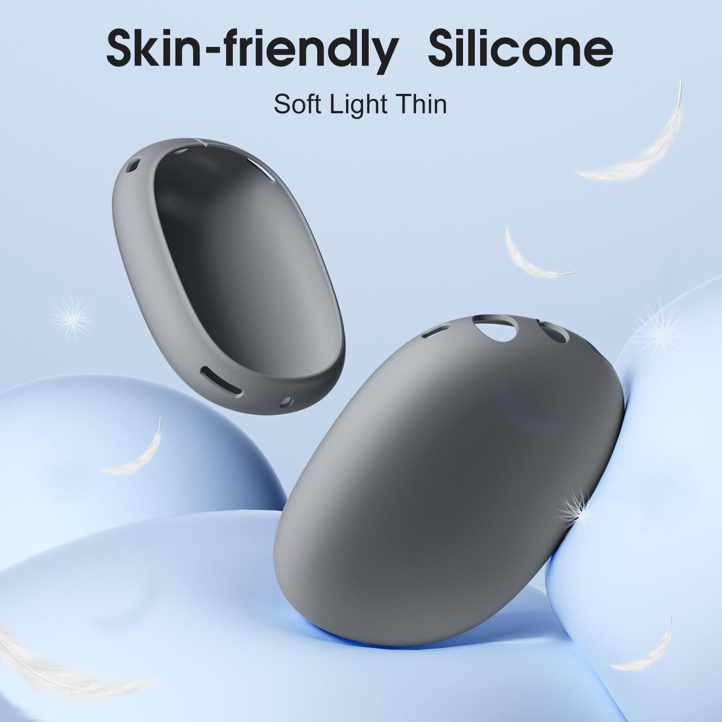 Lerobo Capa Protetora 4 em 1 para AirPods Max com Proteção Completa (Cinza)