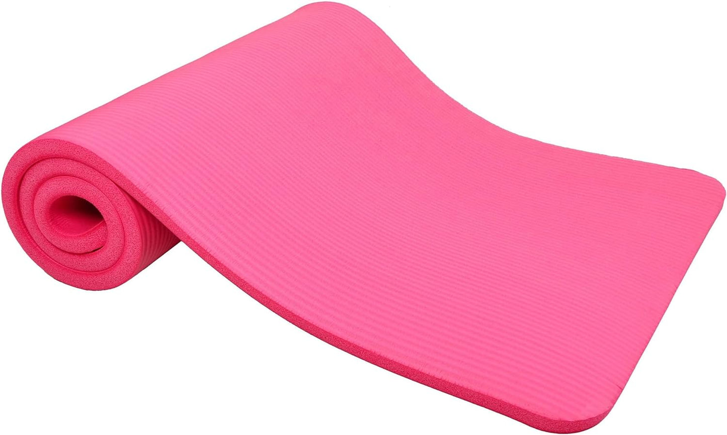BalanceFrom GoCloud Tapete de ioga densidade de 2,5 cm rosa