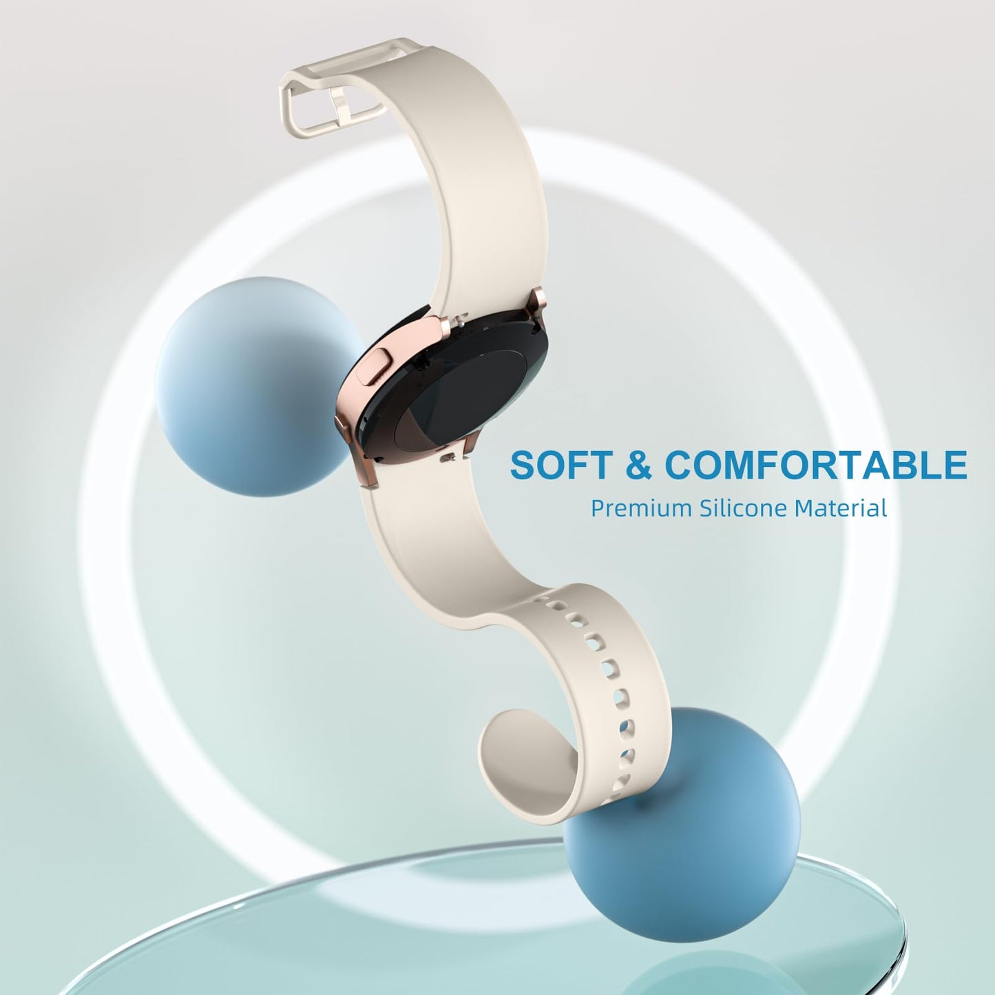 Lerobo Pulseiras de Silicone para Galaxy Watch, 20mm, 5 Pack (Cores)