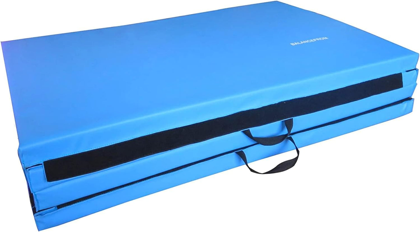 BalanceFrom GoGym Tapetes de ginástica dobrável (azul)