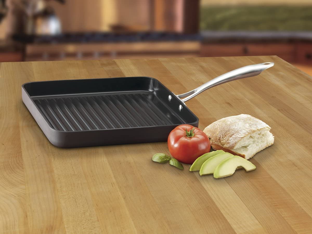 Cuisinart Panela Grill Quadrada GreenGourmet 11” Antiaderente (Preta)