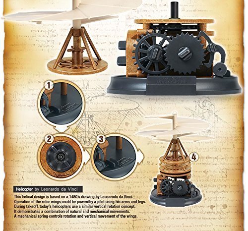 Academy Helicóptero Da Vinci - Modelo Diecast - #18159 - Série Máquinas