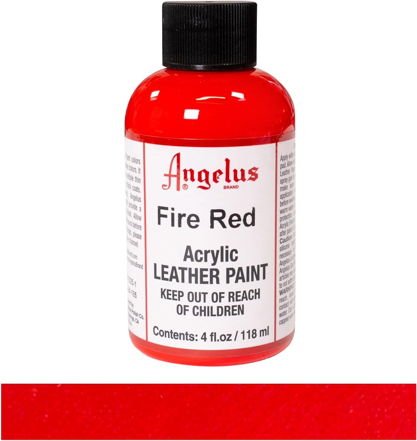 Angelus Tinta acrílica para couro 118 ml vermelho fogo