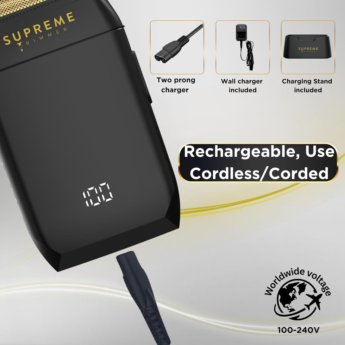 Barbeador elétrico masculino da SUPREME TRIMMER – STF602