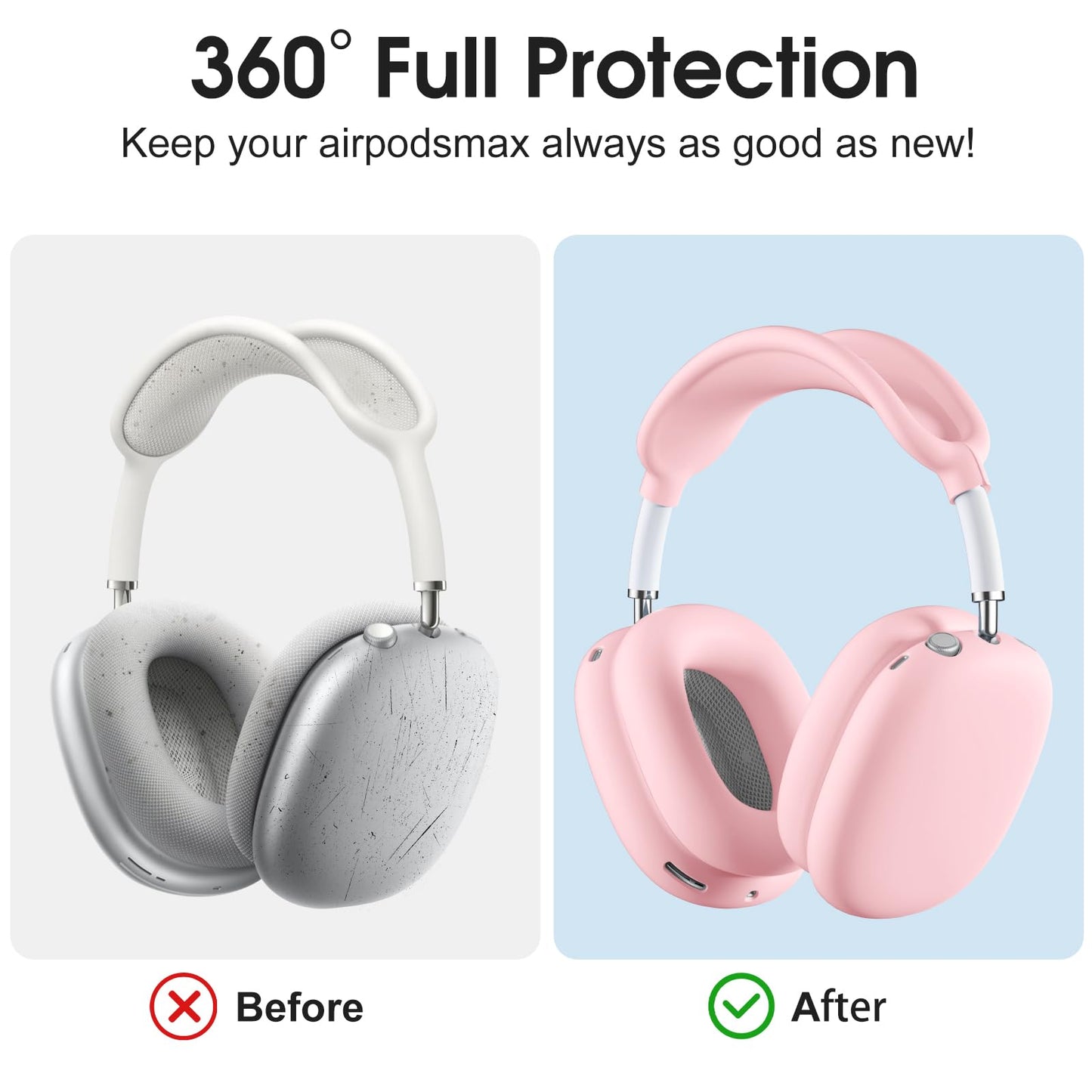 Lerobo Capa Protetora de Silicone para AirPods Max (Rosa)
