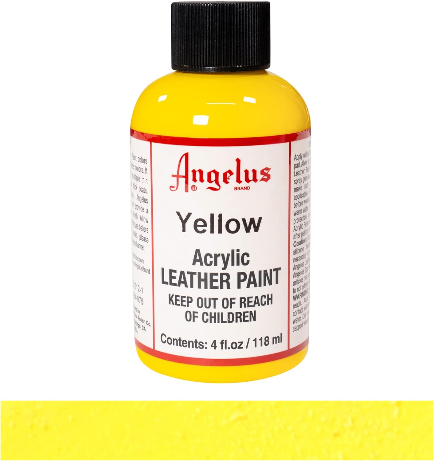 Angelus Tinta acrílica para couro 118 ml amarela