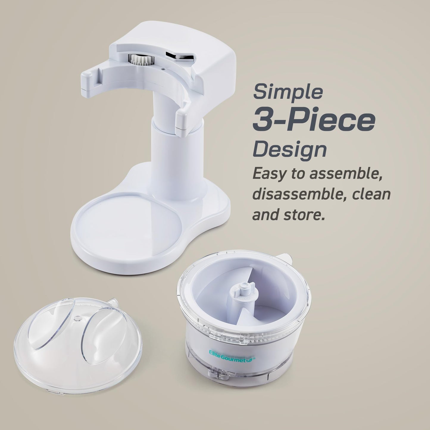 Elite Gourmet ESI1201 Máquina de Snow Cone & Raspagem de Gelo Branco