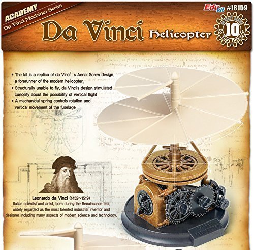 Academy Helicóptero Da Vinci - Modelo Diecast - #18159 - Série Máquinas