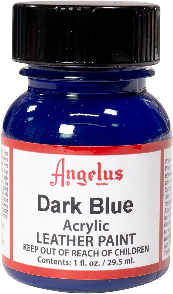 Angelus Tinta acrílica para couro 29,5 ml azul escuro