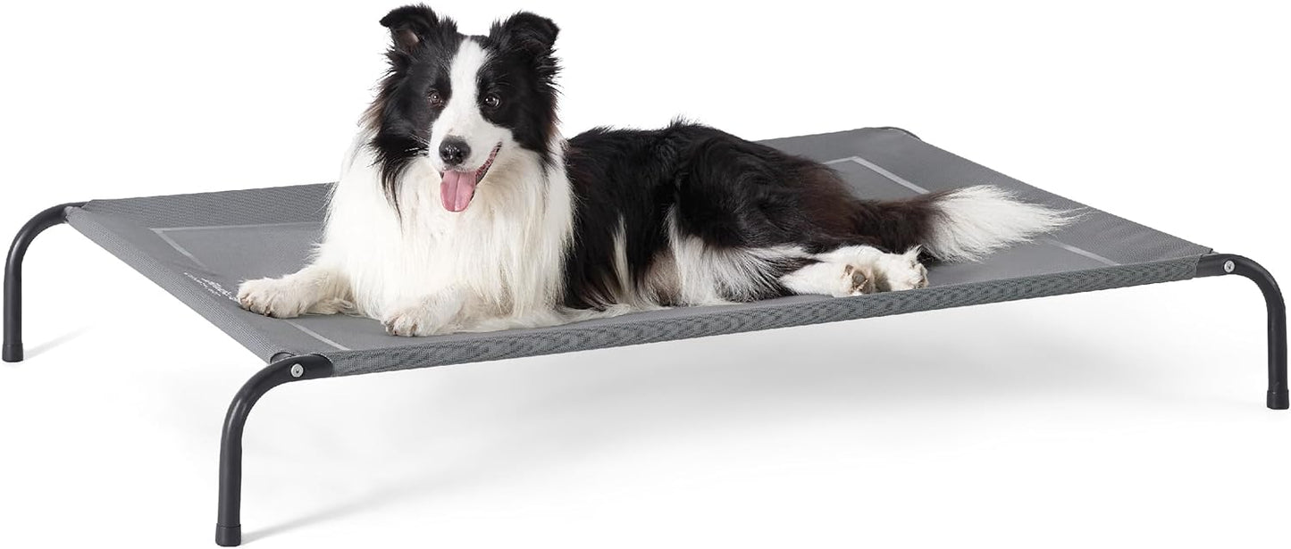 Bedsure Cama de cachorro grande e elevada cinza