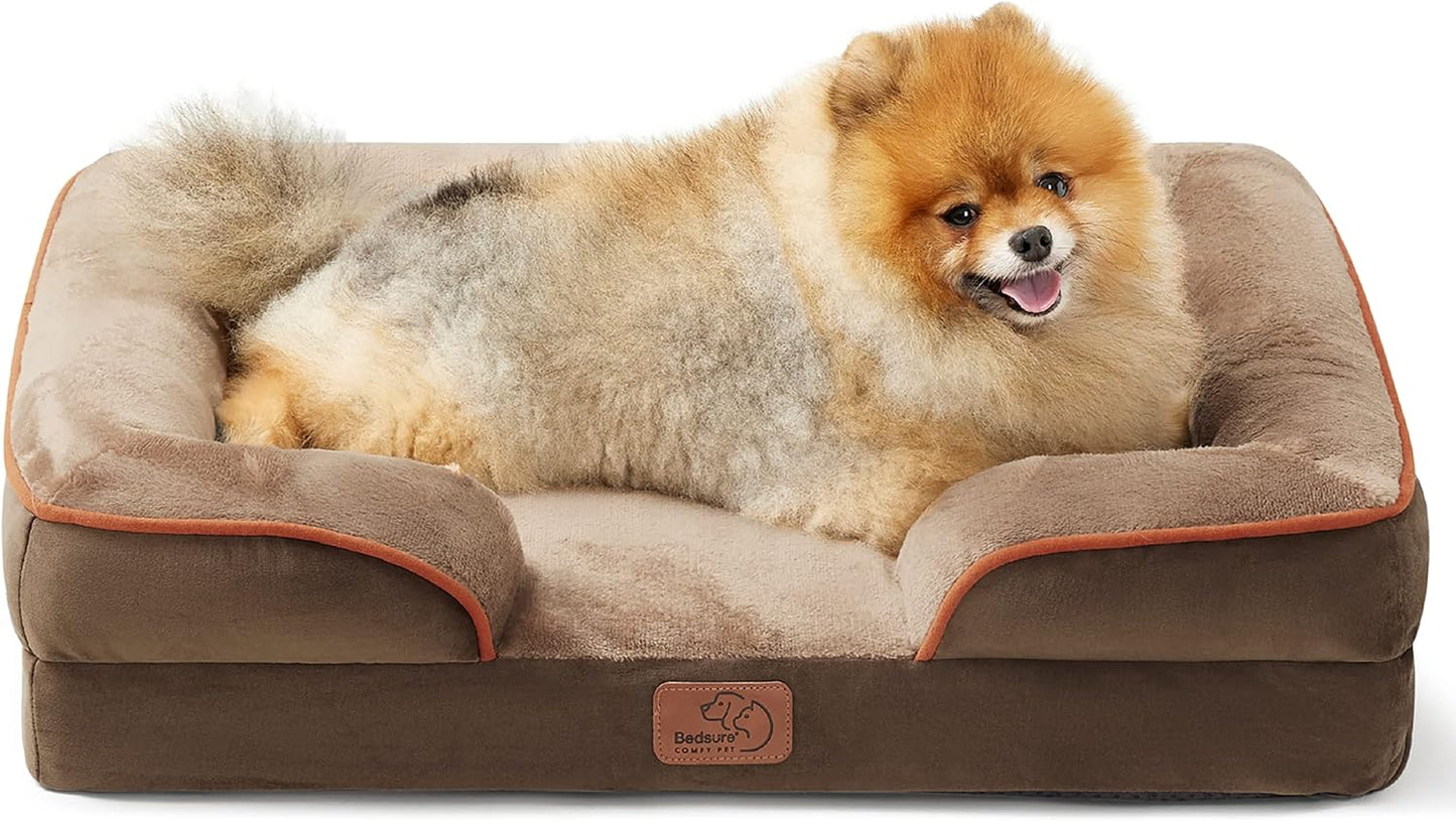 Bedsure Cama ortopédica para cães pequenos P Marrom