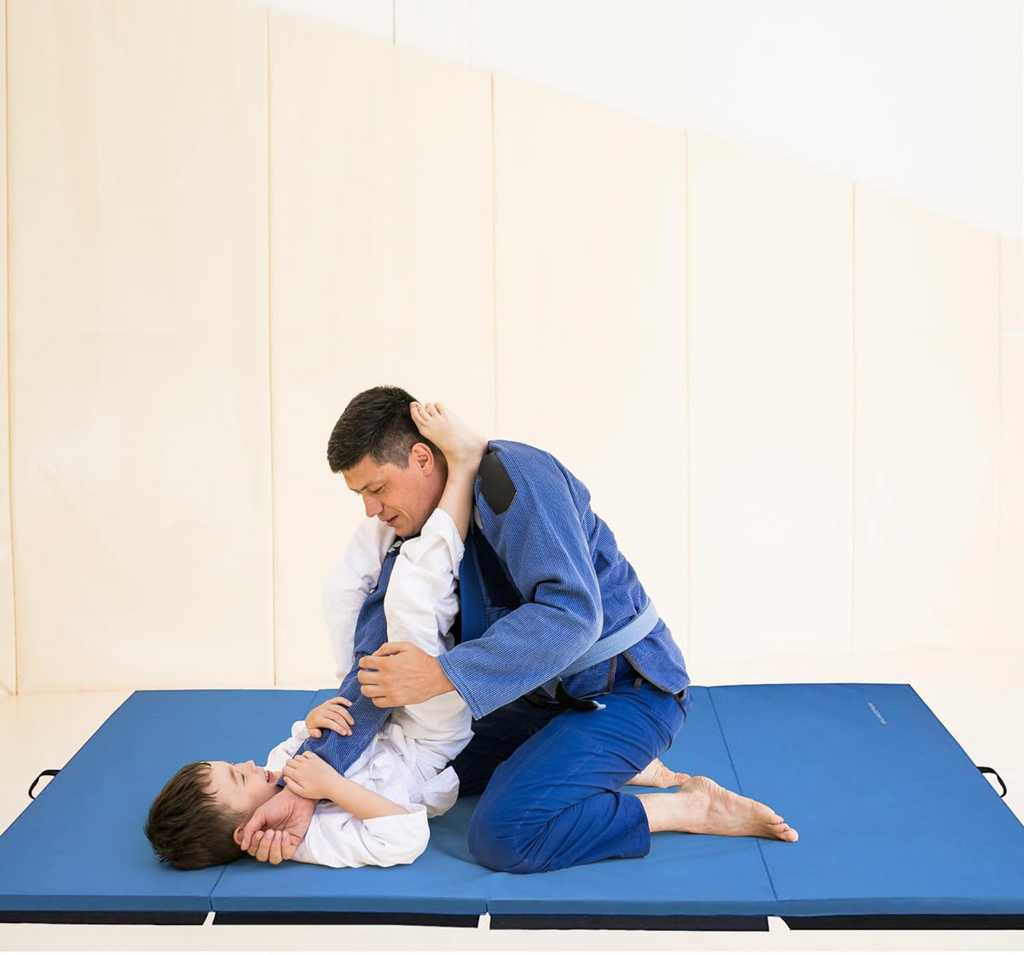 BalanceFrom GoGym Tapetes de ginástica dobrável (azul)