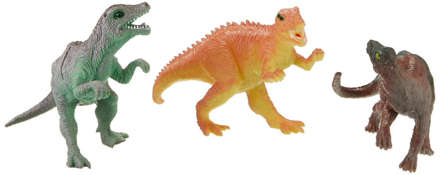 Rhode Island Novelty Dinossauros 5,5" (Diversas Cores e Espécies) - 12 Unidades