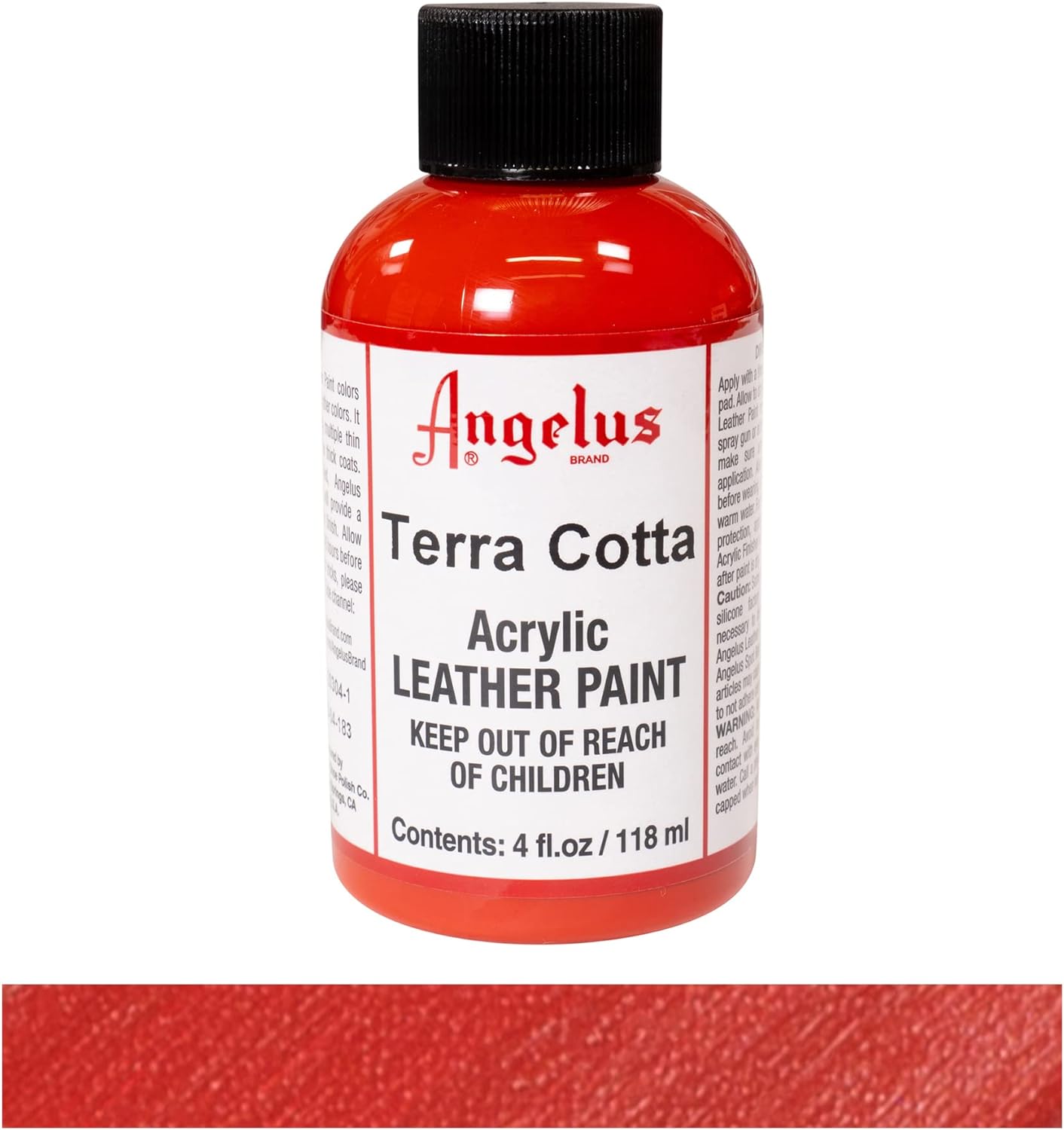 Angelus Tinta acrílica para couro 118 ml terracota vermelha