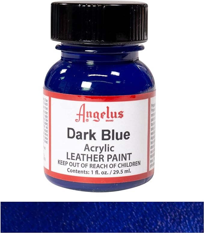 Angelus Tinta acrílica para couro 29,5 ml azul escuro