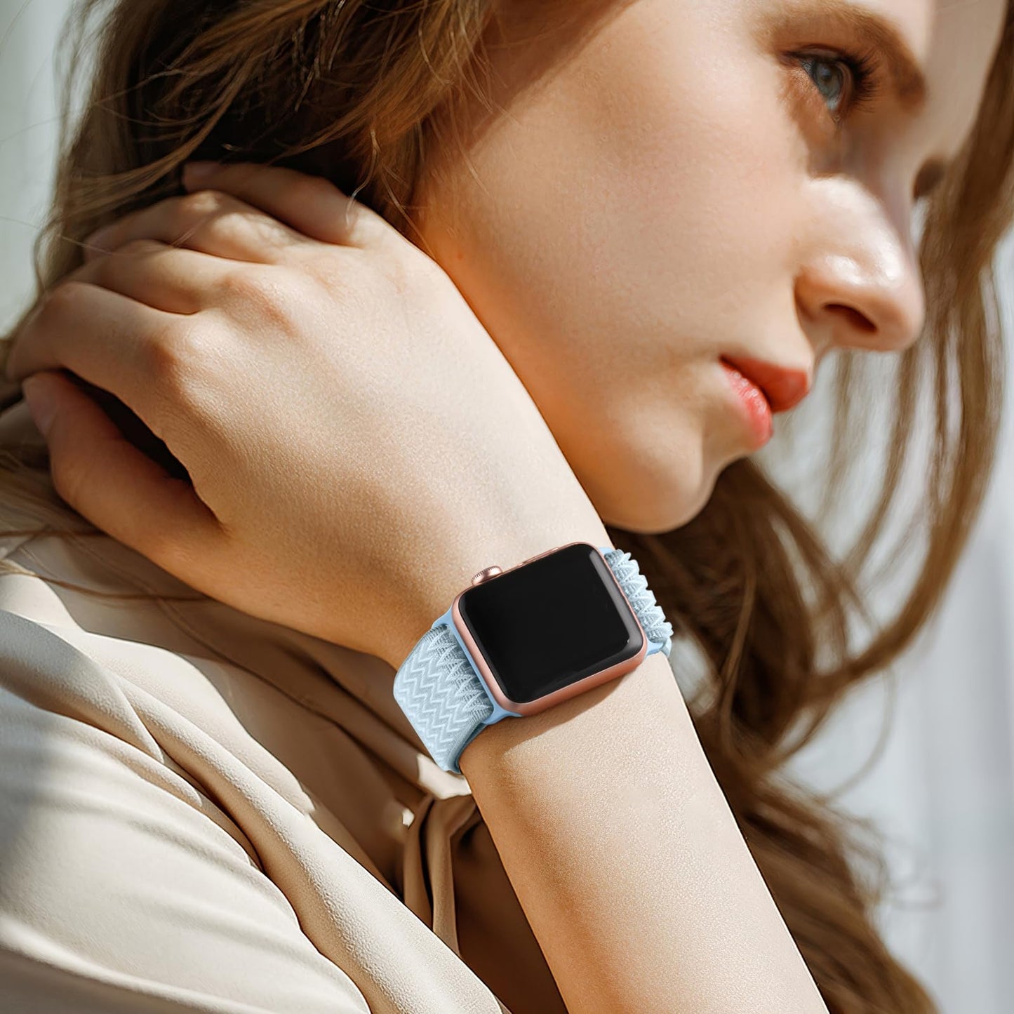 Lerobo 6 Pulseiras de Nylon Ajustáveis para Apple Watch (cores variadas)