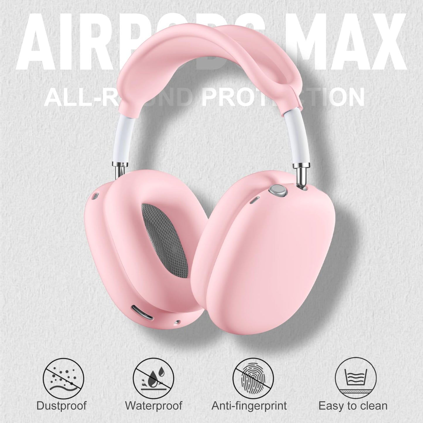 Lerobo Capa Protetora de Silicone para AirPods Max (Rosa)