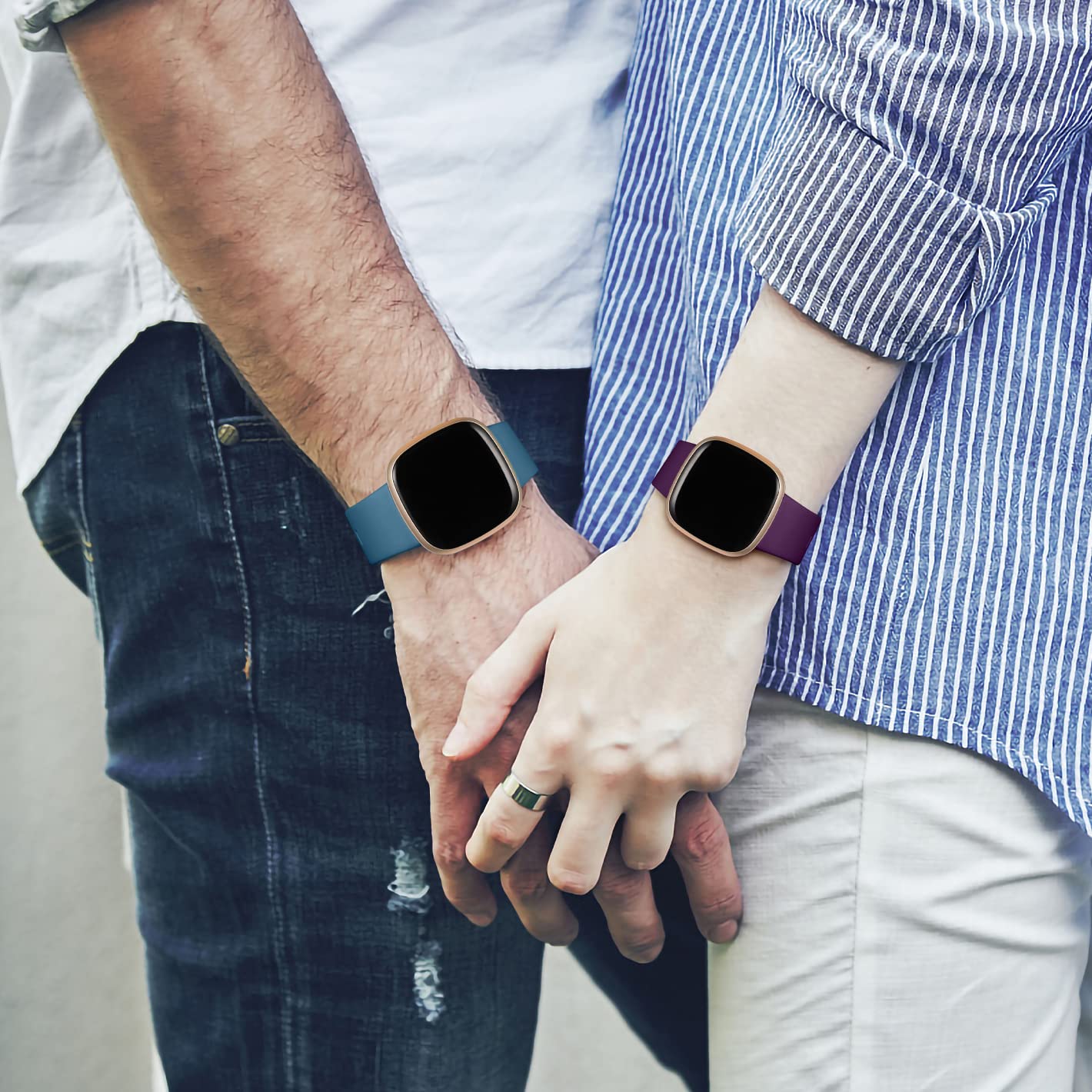 Lerobo 8 Pulseiras Compatíveis com Fitbit Versa 4/Sense 2 - (Cores Diversas)