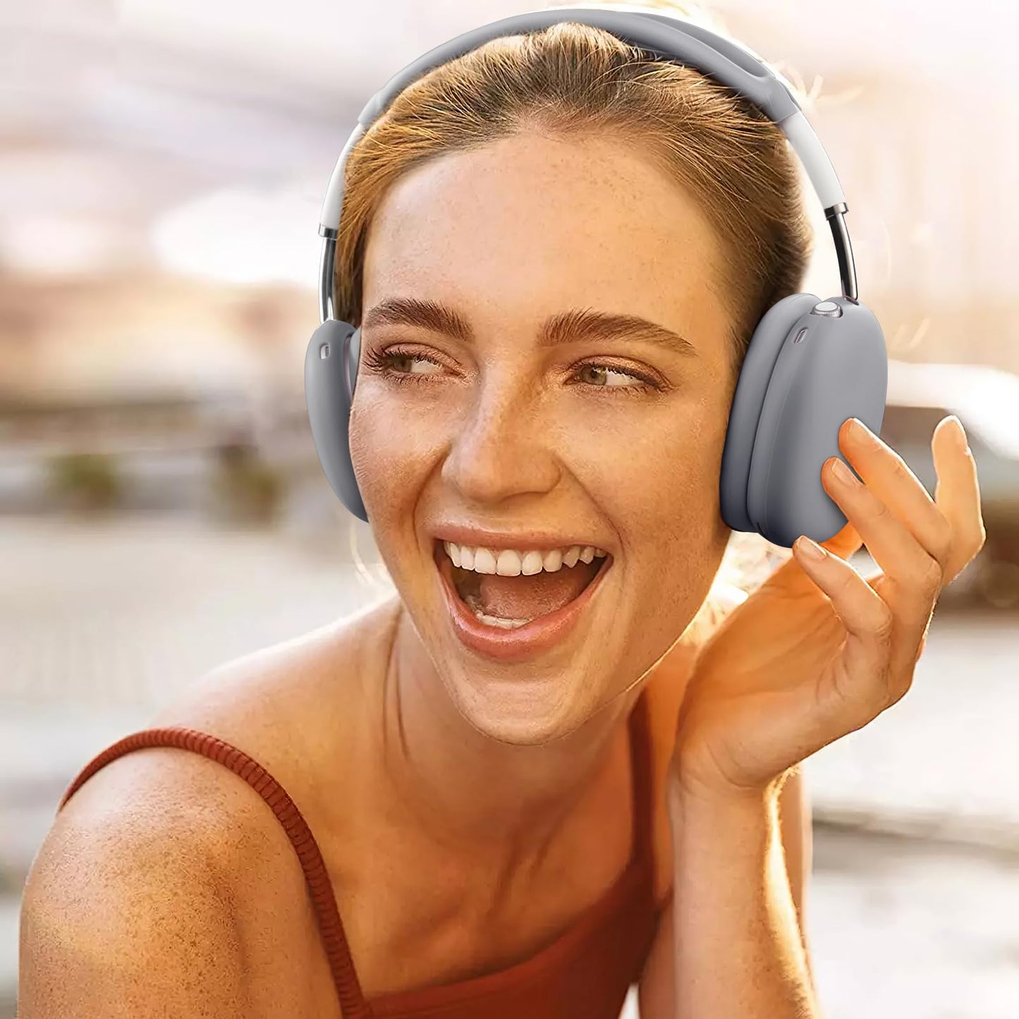 Lerobo Capa Protetora 4 em 1 para AirPods Max com Proteção Completa (Cinza)
