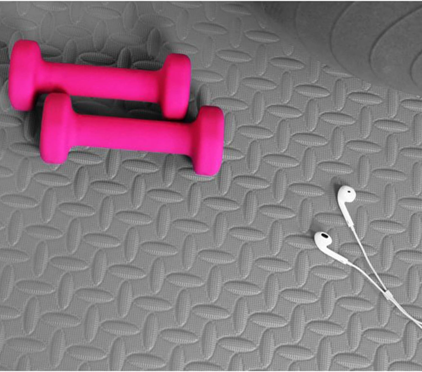 BalanceFrom Tapete de exercício de quebra-cabeça EVA cinza