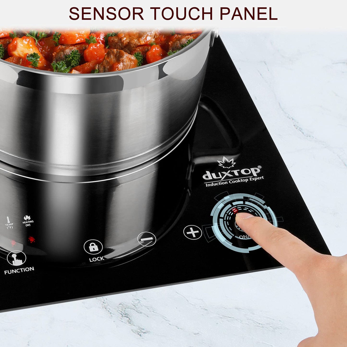 Duxtop Cooktop de Indução 1800W, Portátil e Embutido com Timer e Trava