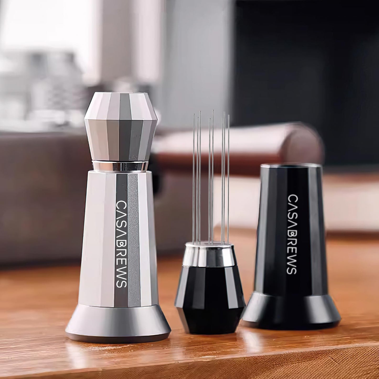 CASABREWS Ferramenta WDT com Agulhas 0.4mm para Distribuição de Café (Cinza)