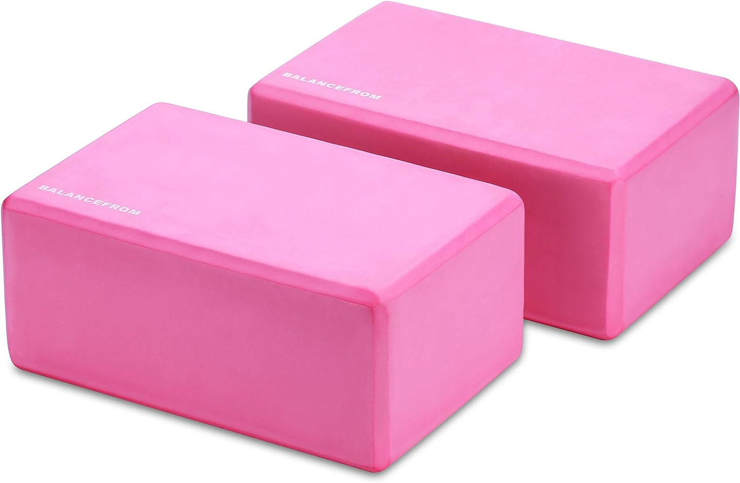 BalanceFrom Tapete de ioga GoYa + par de blocos rosa