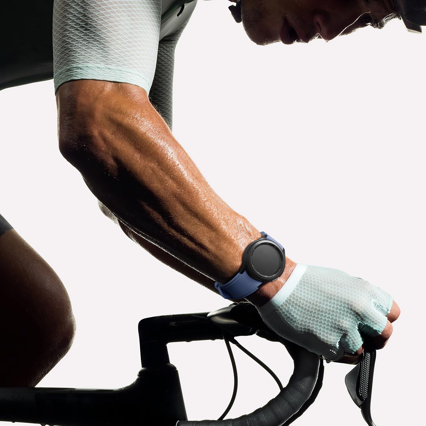 Lerobo Pulseira Esportiva com Design Sem Lacunas p/ Samsung Galaxy Watch (Azul Cinza)