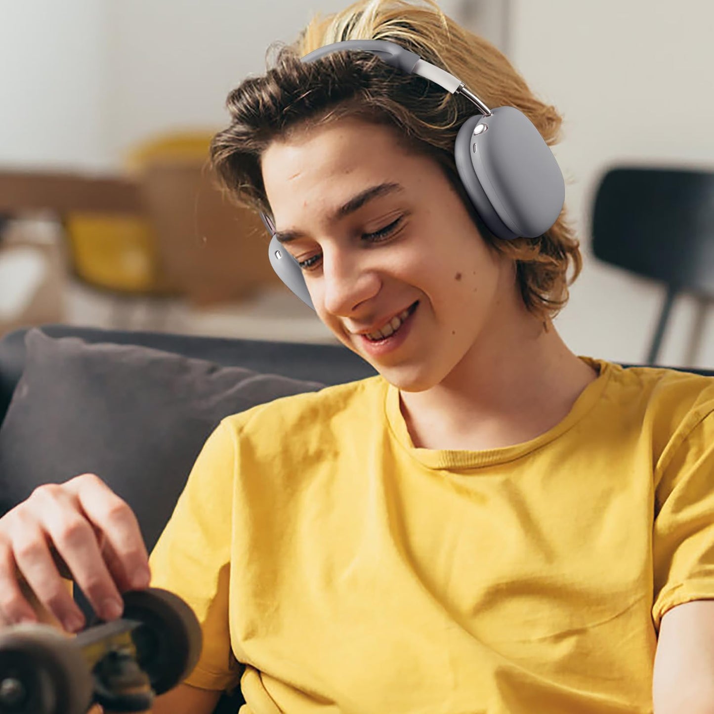 Lerobo Capa Protetora 4 em 1 para AirPods Max com Proteção Completa (Cinza)