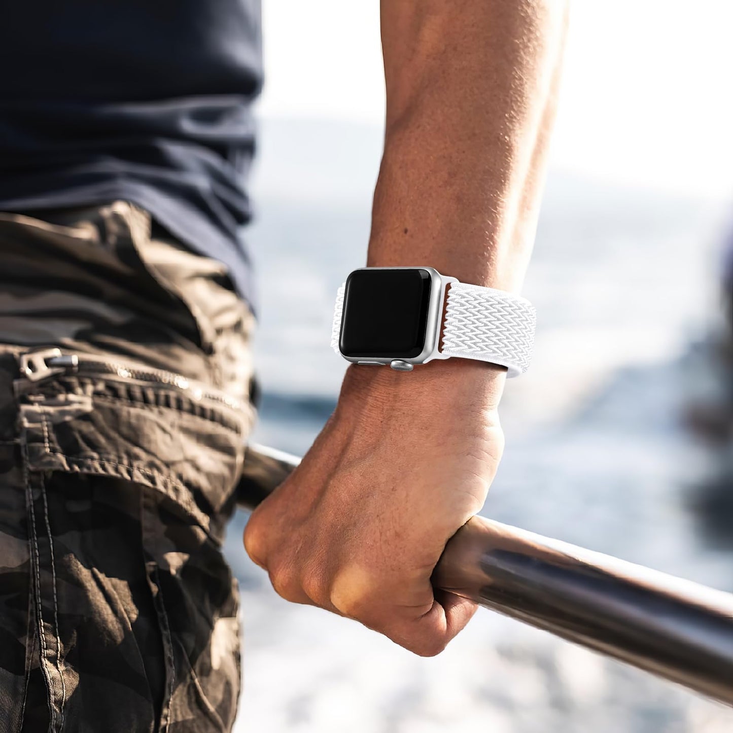 Lerobo 6 Pulseiras de Nylon Ajustáveis para Apple Watch (cores variadas)