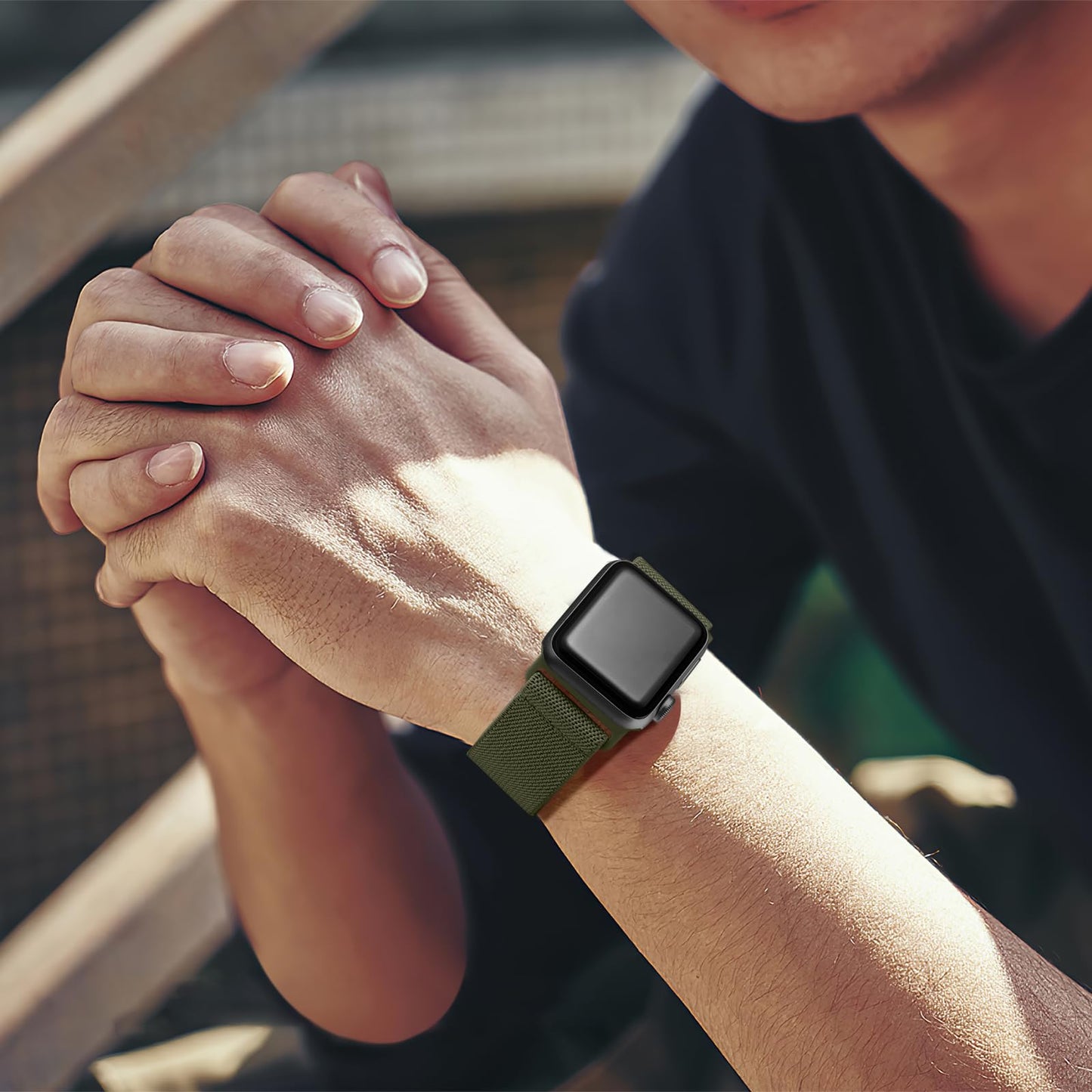 Lerobo Pulseira Trançada Compatível com Apple Watch (Verde)