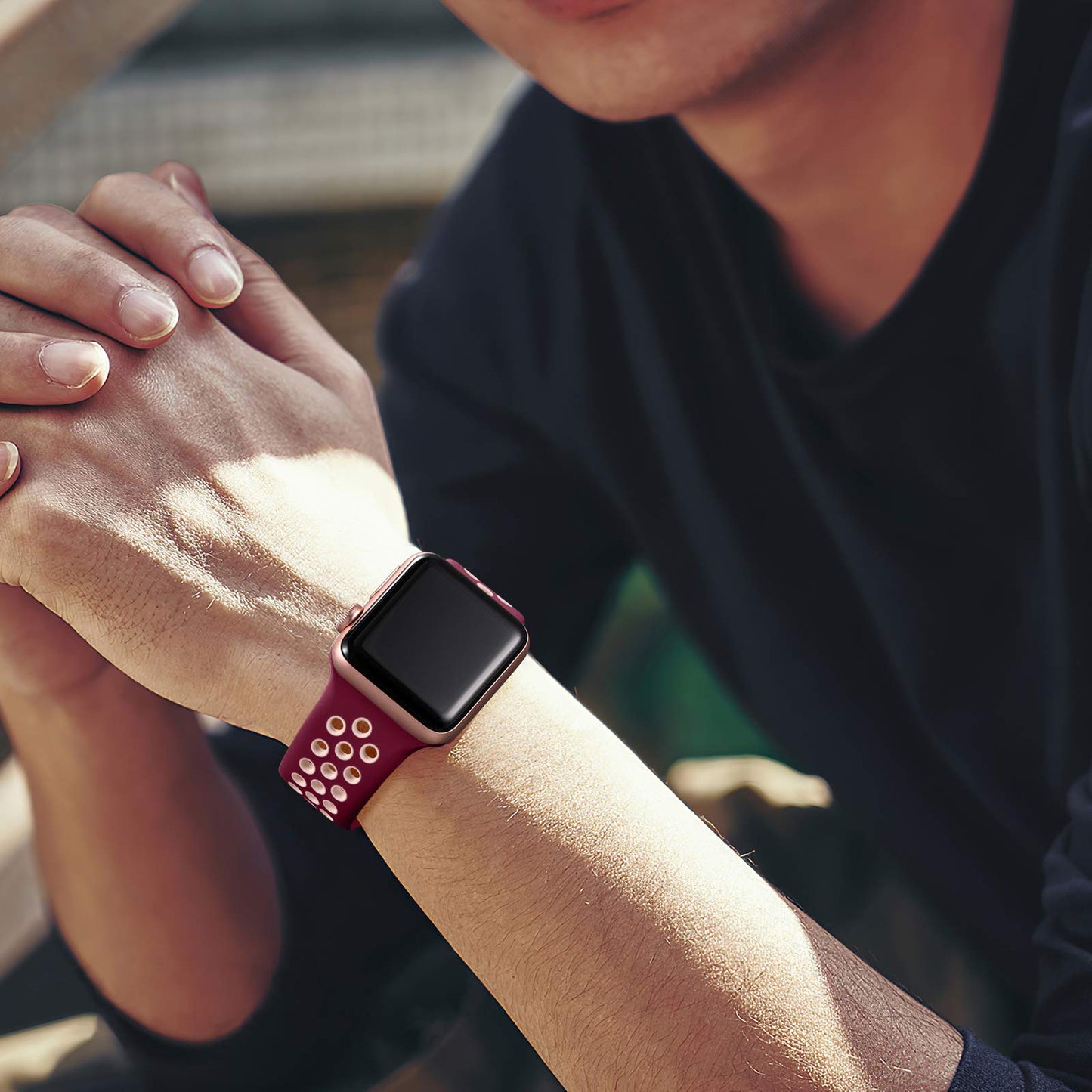 Lerobo 3 Pulseiras Silicone p/ Apple Watch 42-49mm (S/M)