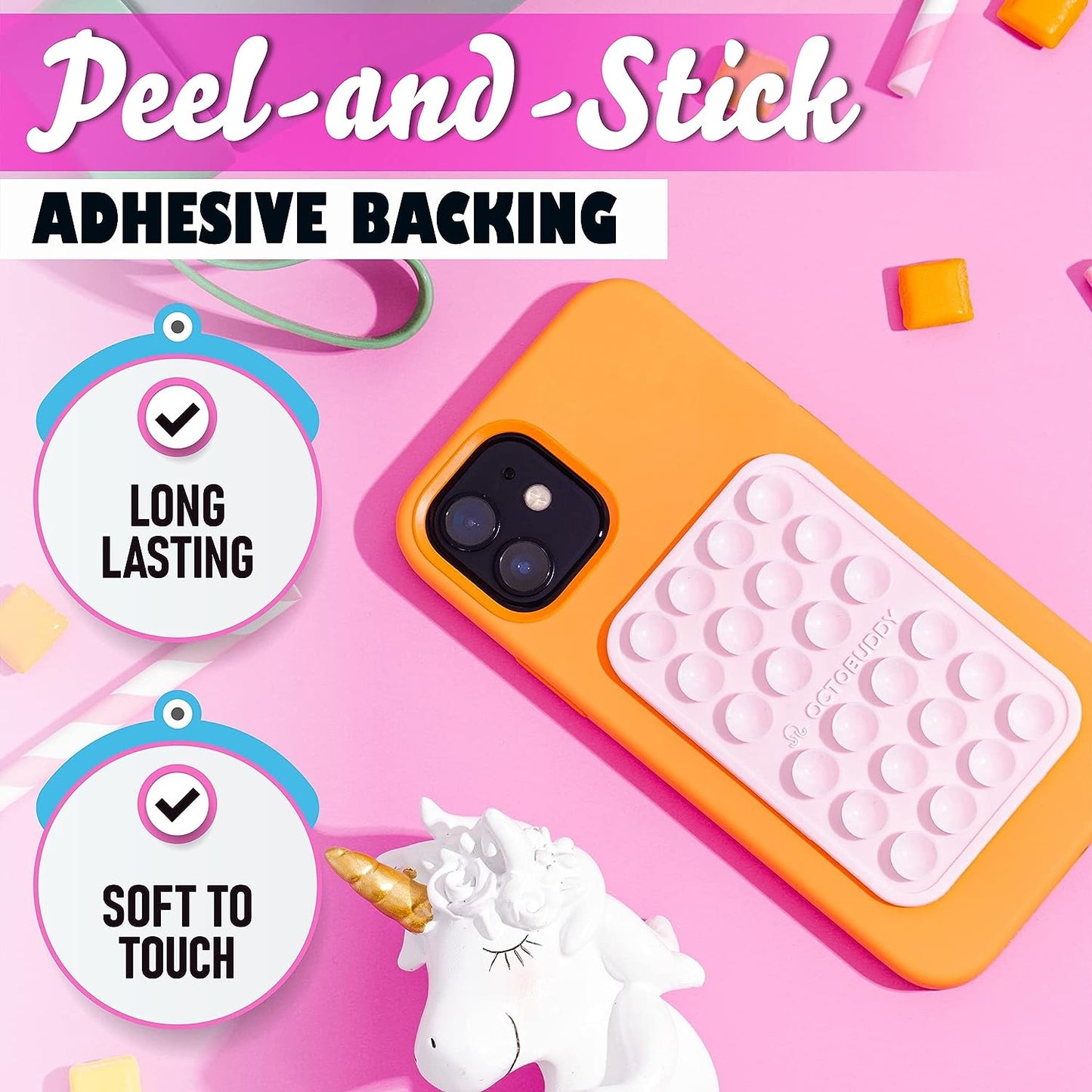 OCTOBUDDY Suporte adesivo para celular c/ sucção de silicone